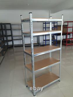 4 PACK Garage Shelves Shelving 5 Tier Unit Racking Boltless 180cm Storage Shelf