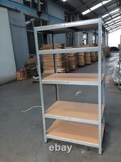 4 Pack 5 Tier Metal Shelving Unit Storage Racking Shelves Garage Warehouse Shed