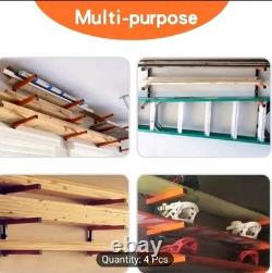 4 Pack Wall Mount Organizer Heavy Duty Carbon Steel Garage Shed Shelving
