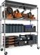 4-shelf Heavy Duty Storage Unit Chrome Adjustable Shelves 636kg Capacity