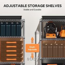 4-Shelf Heavy Duty Storage Unit Chrome Adjustable Shelves 636kg Capacity