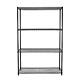 4 Shelf Wire Rack Dark Black Heavy Duty Adjustable Storage Shelves 48x24x72