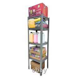 4 Tier Adjustable Metal Shelving Unit Heavy Duty Storage Rack Garage Warehouse