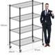 4 Tier Adjustable Wire Shelving Units Heavy Duty Metal Storage Rack With Wheels