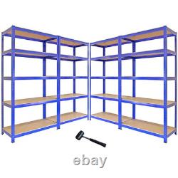 4 Tier Garage Shelving Units Storage Heavy Duty Metal Racking Shelves 5 Bays