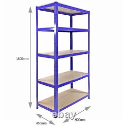 4 Tier Garage Shelving Units Storage Heavy Duty Metal Racking Shelves 5 Bays
