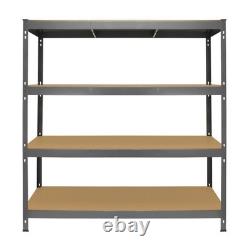 4 Tier Heavy Duty Boltless Steel Garage Racking Bay Shelving Metal Unit Shelves