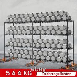 4 Tier Heavy Duty Metal Storage Rack Shelving Wire Shelf Kitchen Office Unit UK