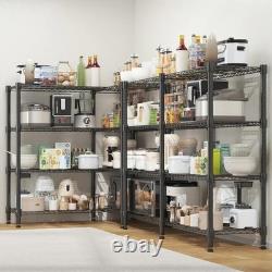 4 Tier Heavy Duty Metal Storage Rack Shelving Wire Shelf Kitchen Office Unit UK
