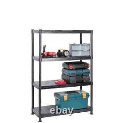 4-Tier Plastic Shelving Unit for Home, Garden, Garage, and Shed Storage Shelve