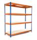 4 Tier Steel Heavy Duty Garage Storage Racking 2200mmh X 1800mm W 400kg Udl