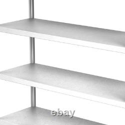 4 Tiers Racking Shelf Heavy Duty Garage Shelving Storage Shelves Unit 180x150cm