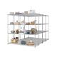 4 X Heavy Duty Chrome 4 Tier Shelving 450kg Udl 1838mm H X 1517mm W X 457mm D