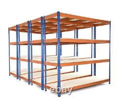 4 x Heavy Duty Shelving/Racking 4 Levels 1800mm H x 2400mm W x 600mm D