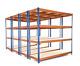 4 X Heavy Duty Shelving/racking 4 Levels 1800mm H X 2400mm W X 600mm D