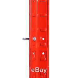 4 x Red Metal Garage Shelves Shelving Heavy Duty Racking Storage 180x90x45cm