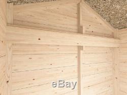 4x2 Heavy Duty Garden Tool Shed Wooden Storage Shelf and Tool Rail Talia