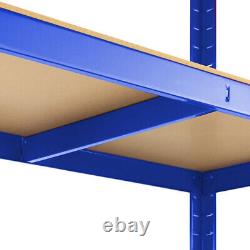 4x 1.8m 5 Tier Rack Garage Shelving Racking Metal Heavy Duty Storage Blue Ukdc