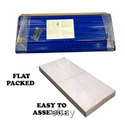 4x 1.8m 5 Tier Rack Garage Shelving Racking Metal Heavy Duty Storage Blue Uked