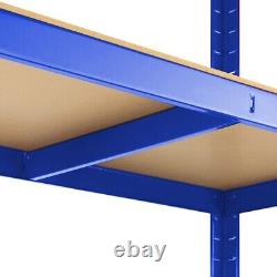 4x 1.8m 5 Tier Rack Garage Shelving Racking Metal Heavy Duty Storage Blue Ukes