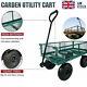 550kg Heavy Duty Metal Green Garden Cart Barrow Utility Trolley Garden Home Uk