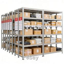 5Pcs 5 Tier Racking Shelf Heavy Duty Garage Shelving Storage Shelves Unit Home