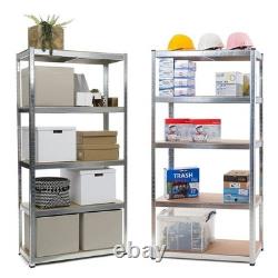 5Pcs 5 Tier Racking Shelf Heavy Duty Garage Shelving Storage Shelves Unit Home