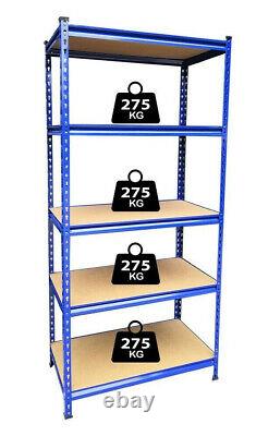 5Tier(180cm x 120cm x 40cm) Extra Heavy Duty Metal Blue Shelving Rack Unit S247