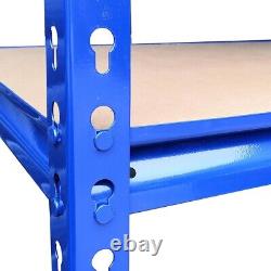 5Tier-Heavy Duty Blue Shelving Metal Racking Shelve Rack Boltless Steel-Shelf UK
