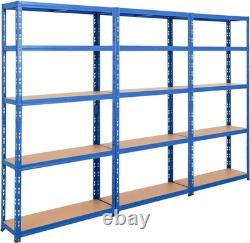 5Tier Heavy Duty Garage Shelving Unit 3Bay 200kg UDL Shel 1000kg Per Bay