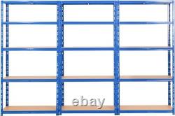 5Tier Heavy Duty Garage Shelving Unit 3Bay 200kg UDL Shel 1000kg Per Bay
