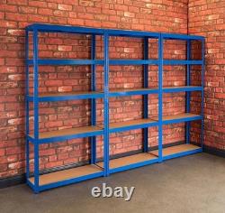 5Tier Heavy Duty Garage Shelving Unit 3Bay 200kg UDL Shel 1000kg Per Bay
