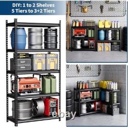 5Tier Racking Shelf Heavy Duty Garage Shelving Storage Shelves Unit 12040183cm