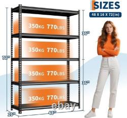 5Tier Racking Shelf Heavy Duty Garage Shelving Storage Shelves Unit 12040183cm 5Tier Racking Shelf Heavy Duty Garage Shelving Storage Shelves Unit 12040183cm