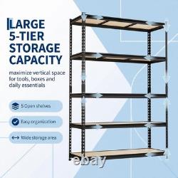 5Tier Racking Shelf Heavy Duty Garage Shelving Storage Shelves Unit 12245183cm