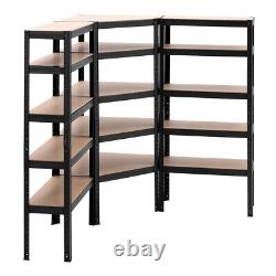 5 Bay Corner Racking/Shelving 5 Tier Heavy Duty Garage Warehouse Storage Racks