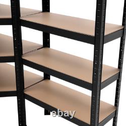 5 Bay Corner Racking/Shelving Unit 5 Tier Heavy Duty Garage Shop Storage Racks