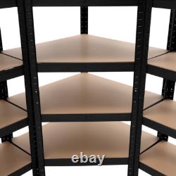 5 Bay Corner Racking/Shelving Unit 5 Tier Heavy Duty Garage Shop Storage Racks
