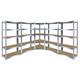 5 Bay Galvanised Corner Shelving/racking Unit Garage & 5 Storage Racks 1500mm H