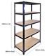 5 Shelf Heavy Duty Shelving Unit Boltless Storage Display Rack For Garage Black