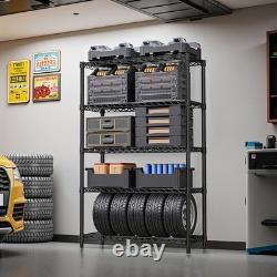 5 Shelf Metal Rack Wire Shelving Units Heavy Duty Storage Shelves 18x 47x 72