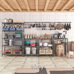 5 Shelf Metal Rack Wire Shelving Units Heavy Duty Storage Shelves 18x 47x 72