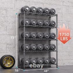 5 Shelf Metal Rack Wire Shelving Units Heavy Duty Storage Shelves 18x 47x 72