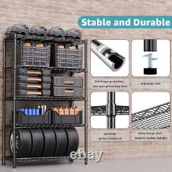 5 Shelf Metal Rack Wire Shelving Units Heavy Duty Storage Shelves 18x 47x 72