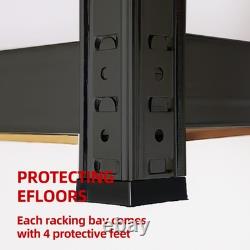 5 Tier Garage Racking Shelving Unit Boltless Heavy Duty Metal Shelf 120x60x180cm