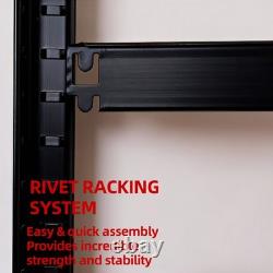 5 Tier Garage Racking Shelving Unit Boltless Heavy Duty Metal Shelf 120x60x180cm