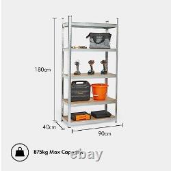 5-Tier Garage Shelving Units VonHaus Pack of 5 1.8m Rackings, 175kg Per Shelf