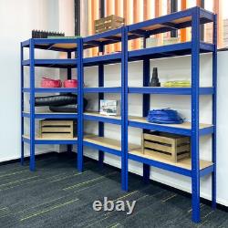 5-Tier Garage Shelving for Corner Storage 1.5m, Set of 3 Workshop Shelving Units