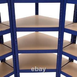 5-Tier Garage Shelving for Corner Storage 1.5m, Set of 3 Workshop Shelving Units