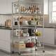 5 Tier Heavy Duty Chrome Wire Shelving Units With Wheels & Leveling Feet Storage